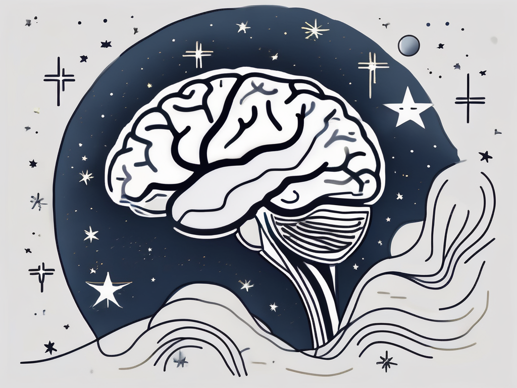 The human brain with a highlighted trochlear nerve